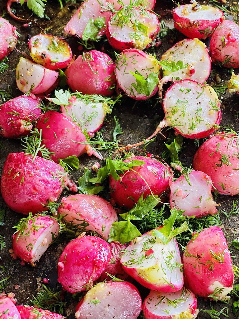 Garlic Roasted Radish Eat Well Tasmania